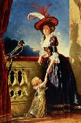 Labille-Guiard, Adelaide Portrait of Louise Elisabeth of France with her son oil
